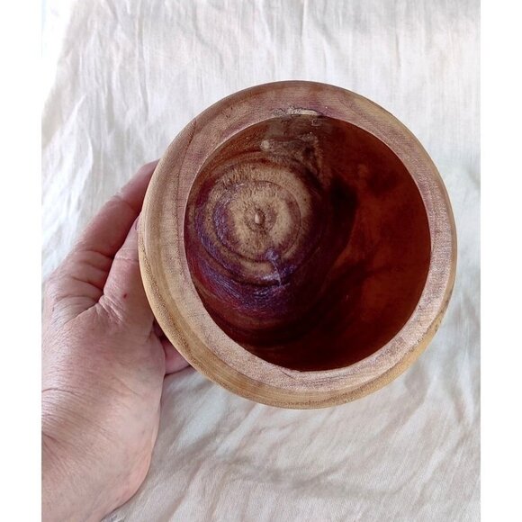 Culinary Corner Wooden Mortar Bowl Decorative Decor Kitchen 5" Tall - Picture 5 of 14